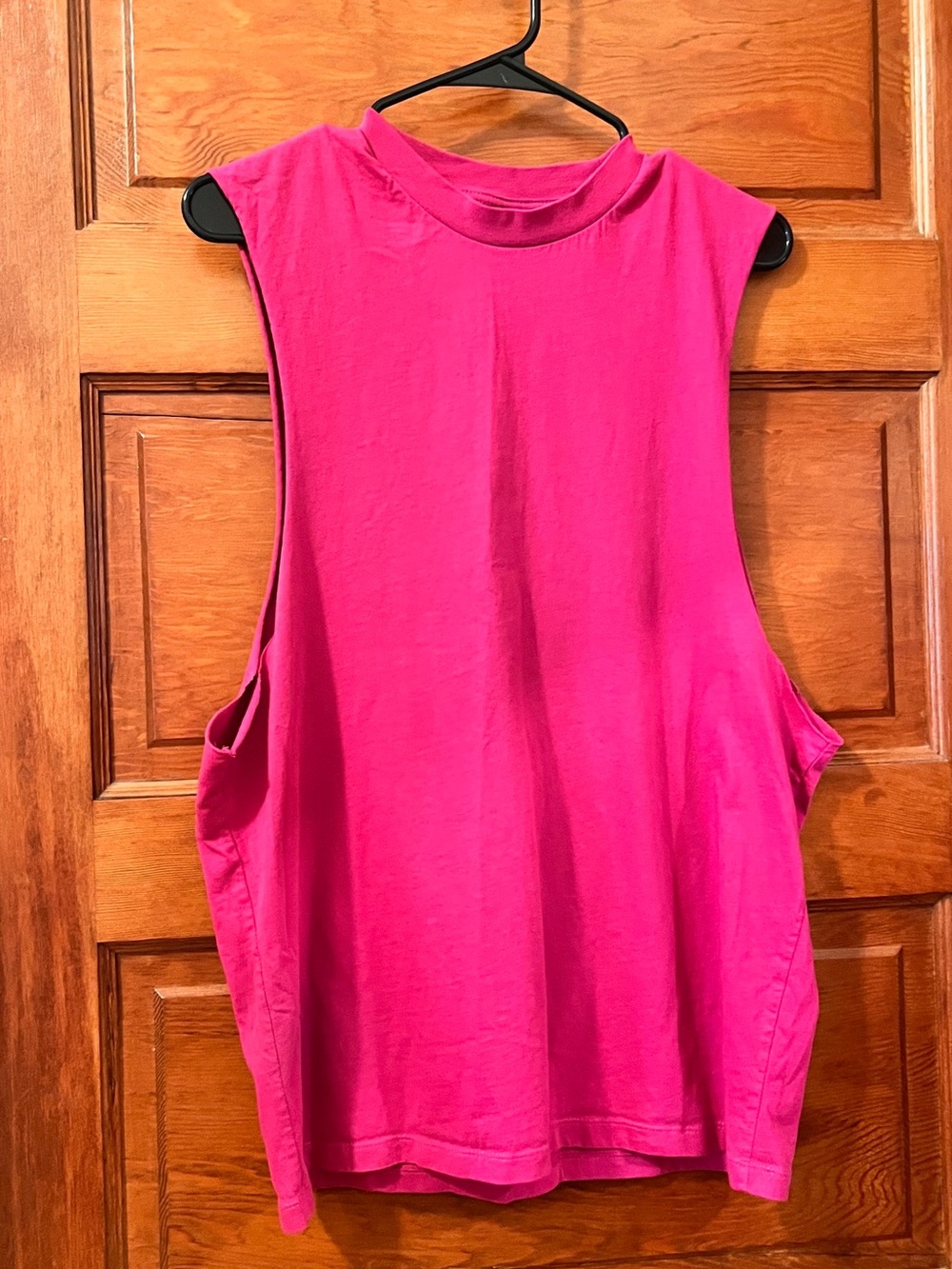 Asos Design Sleeveless High-Neck Muscle Tank Top - Hot Pink - Men’s Small